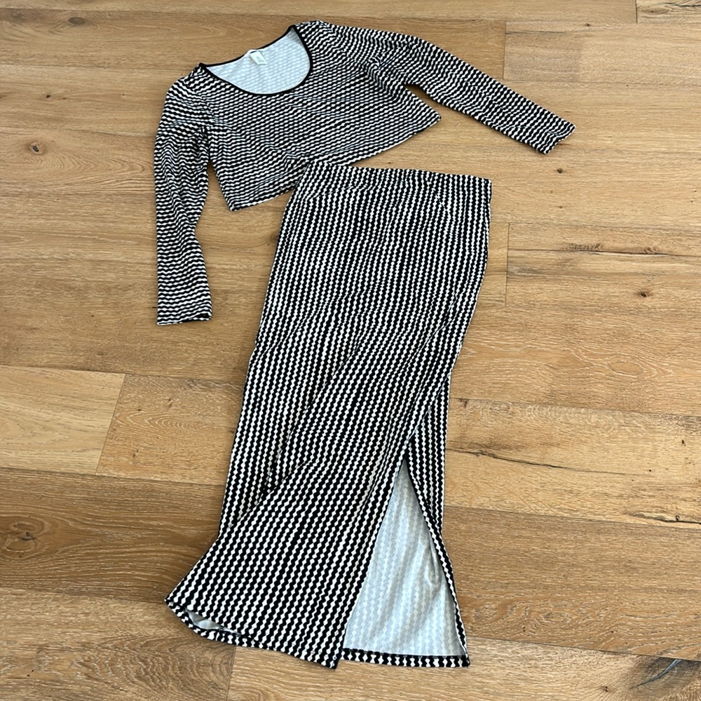 H&M mama/maternity size M black &white set